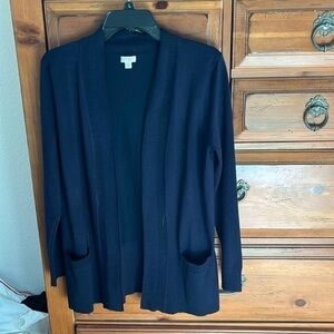 Spease Women’s Navy Blue Cardigan Size Large NWOT